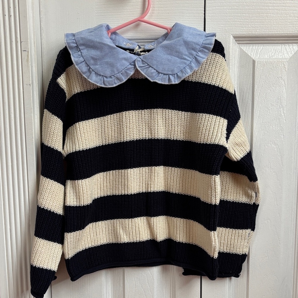Girls Zara collard sweater